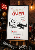 Game Over Stag Party Welcome Sign | Editable Template | Digital Download Only