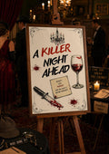 A Killer Night Ahead Murder Mystery Party Sign | Editable Template (Digital Download Only)