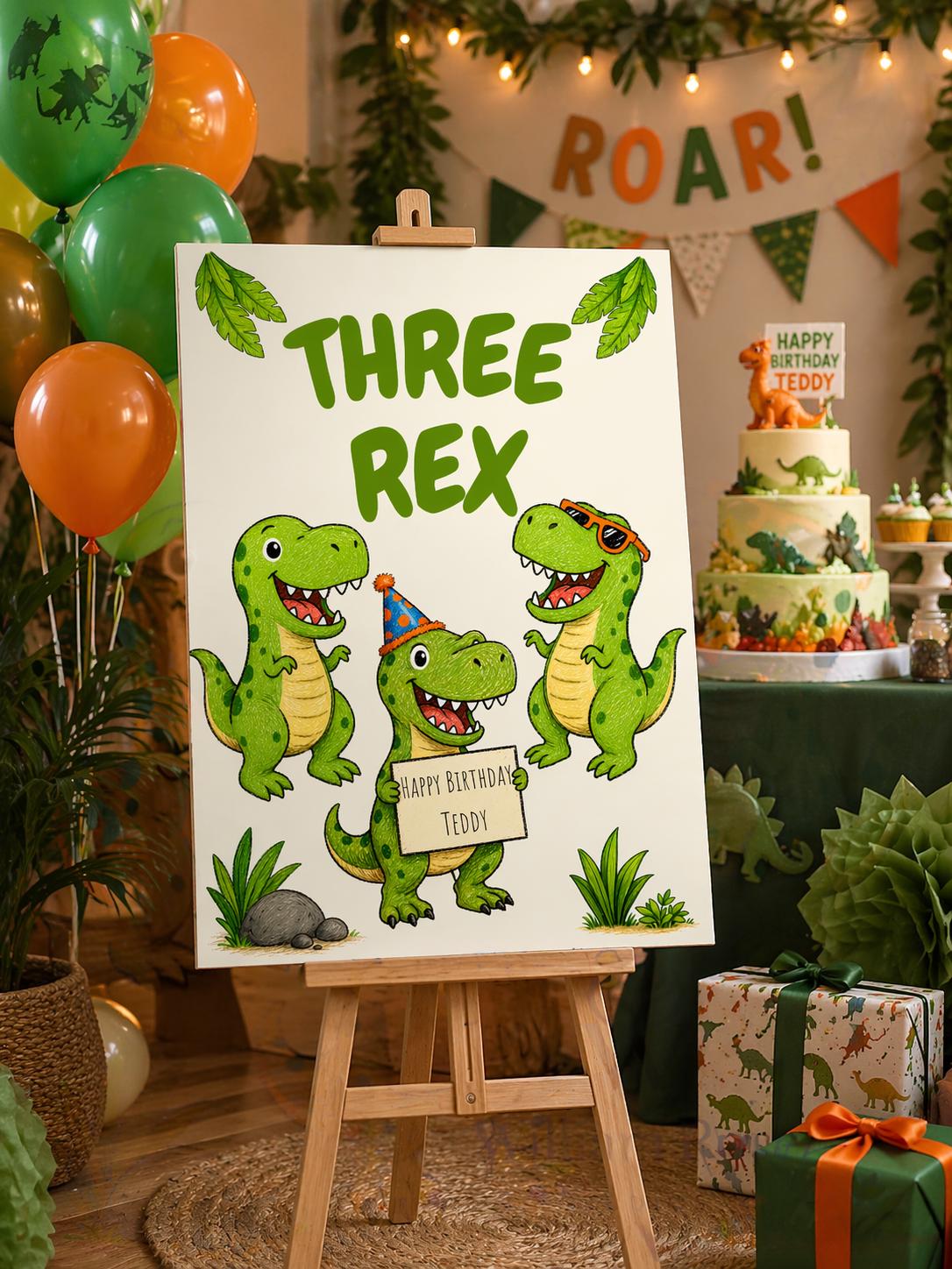 3rd Birthday Welcome Sign | Editable template (Digital Download Only)