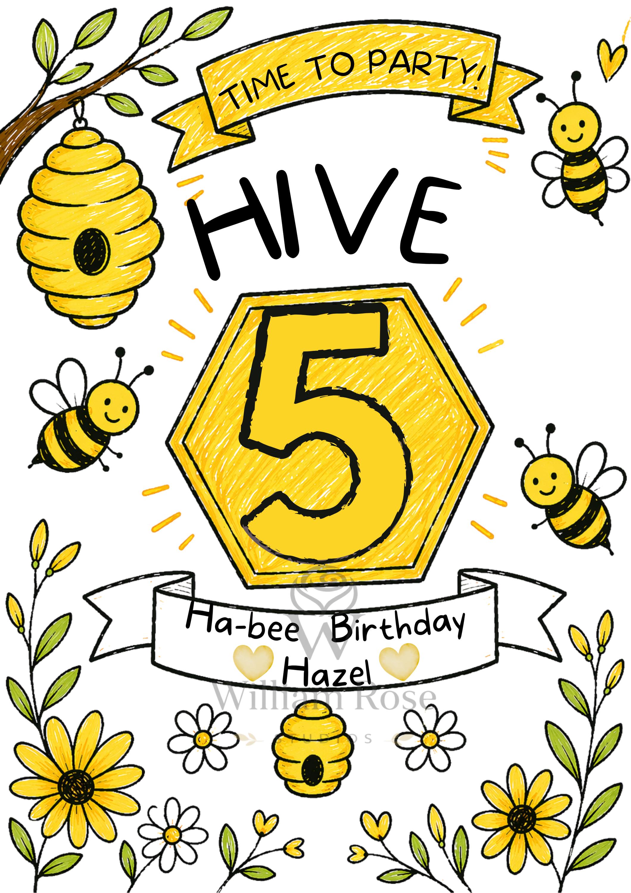 5th Birthday Welcome Sign | Editable template (Digital Download Only)